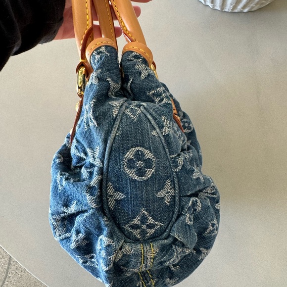 Authentic gently used Louis Vuitton Monogram mini Pleaty blue denim bag - Picture 5 of 9